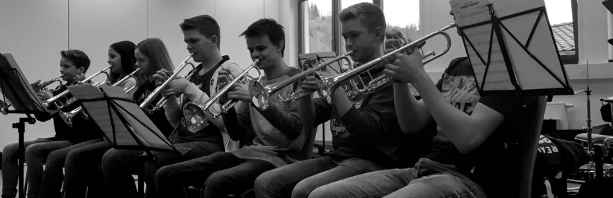 Das Trompetenregister der Jungen Harmonie