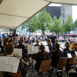 Der Musikzug Olpe bei der Marschrevue