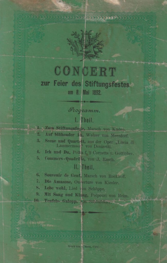 Altes Konzertprogramm